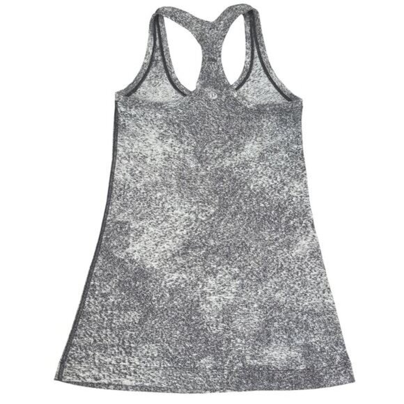 LULULEMON Cool Racerback II Sz 4 Luon Spray Jacquard White Black - Picture 6 of 7